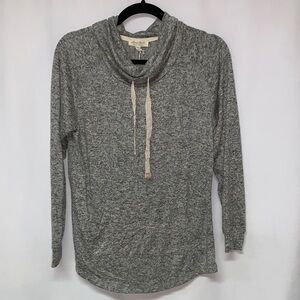 Ultra Flirt Gray Funnel Neck Sweater